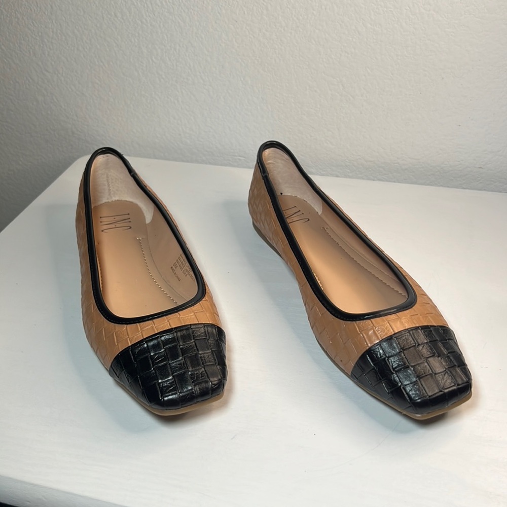 INC Womens Brown Jenaya Square Toe Slip On Flats 8 M - Picture 2 of 16